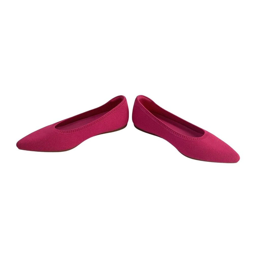 Vivaia Pointed Toe Ballet Flats Aria 5' women's 38.5 pink knitted comfort Pitata - Picture 4 of 7
